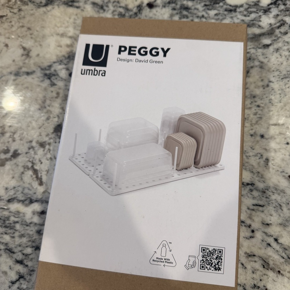 2 SET Umbra PEGGY Kitchen Drawer White Organizer Adjustable Storage System NEW